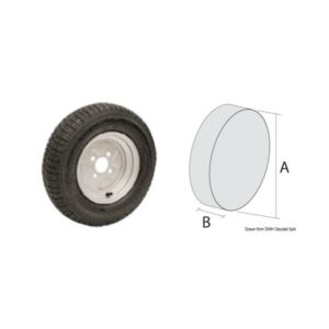 Roues pneum. p. chariots grand vitesse 4/8"