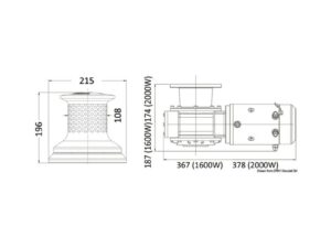 Cabestan Lewmar Capstan C4 - 12 V pour bateau