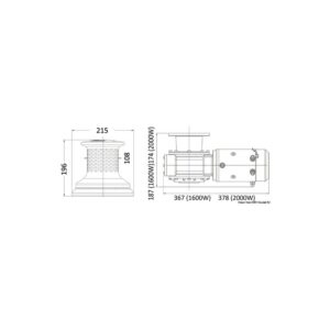 Cabestan Lewmar Capstan C4 - 12 V pour bateau