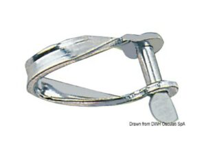 Manille Emboutie torse 6 mm marine inox