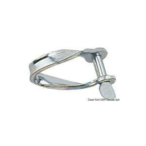 Manille Emboutie torse 6 mm marine inox