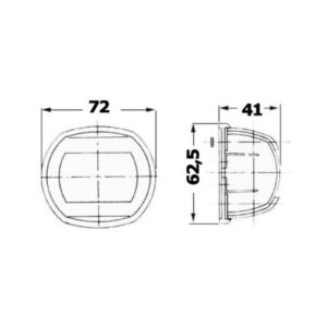 Feu de navigation à led Compact 12 225° proue