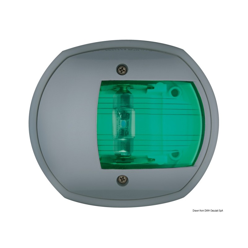 Feu de navigation à led Compact droite RAL 7042