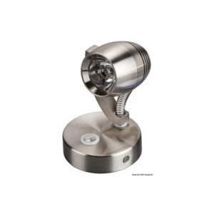 Spot LED chrome satiné LED blanc + bleu