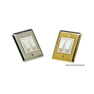 Interrupteur basculant simple inox poli