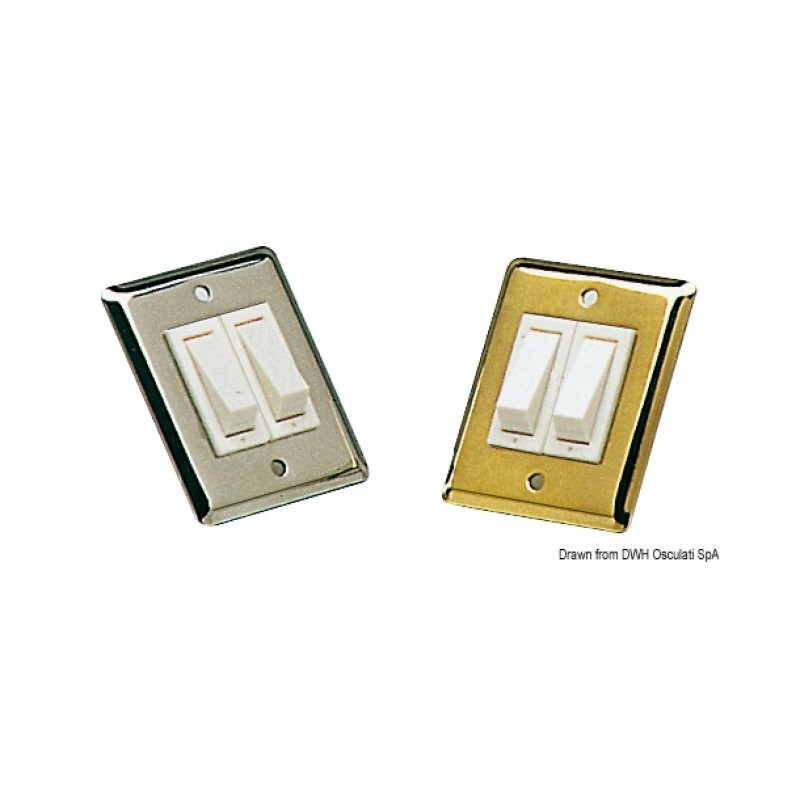 Interrupteur basculant simple inox poli