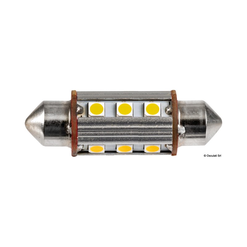 2 Ampoule LED fusée 42mm 3000K 12 LED