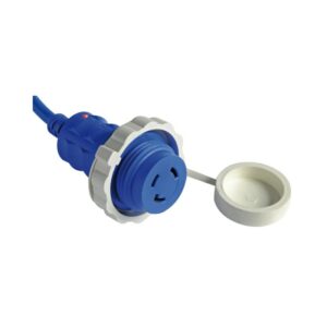 Fiche + câble 10 m bleu 30 A