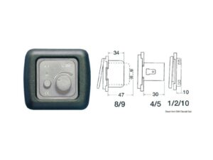 Platine couvre-vis Gris