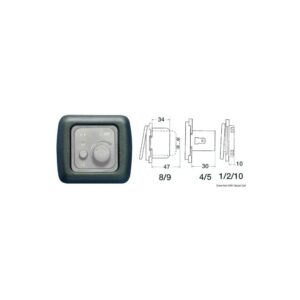 Platine couvre-vis Gris