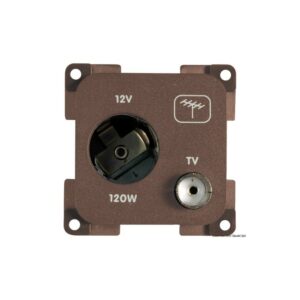 Prise pour antenne TV marron