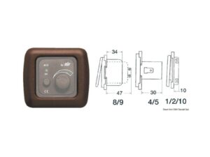 Platine couvre-vis simple marron