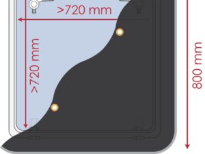 Rideau occultant 800 x 800 mm