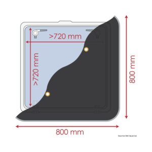 Rideau occultant 800 x 800 mm