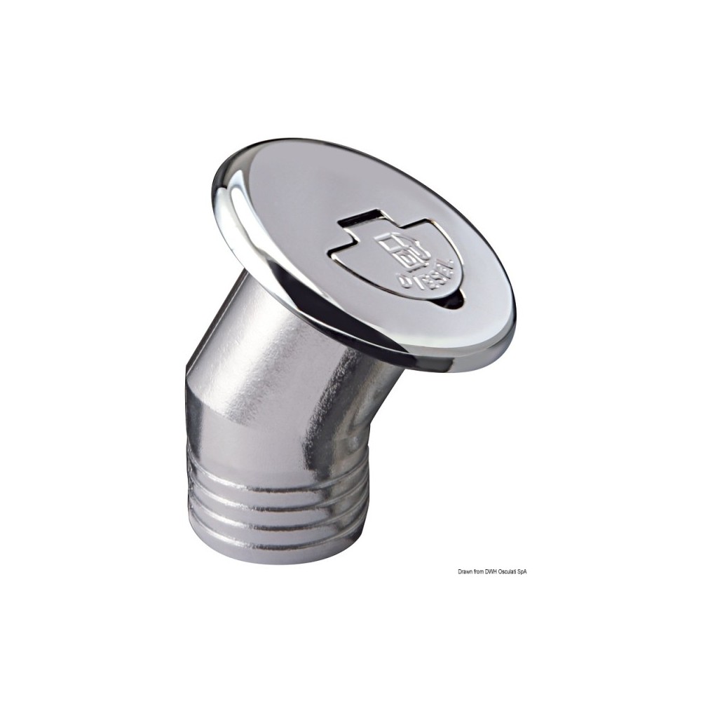 Bouchon nable en laiton chromé 30° FUEL 38 mm