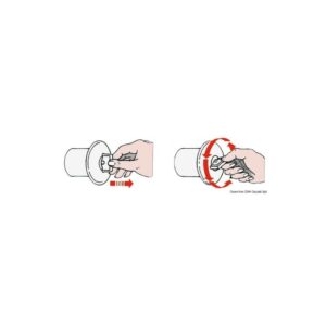 Bouchon droit laiton chromé FUEL 50 mm