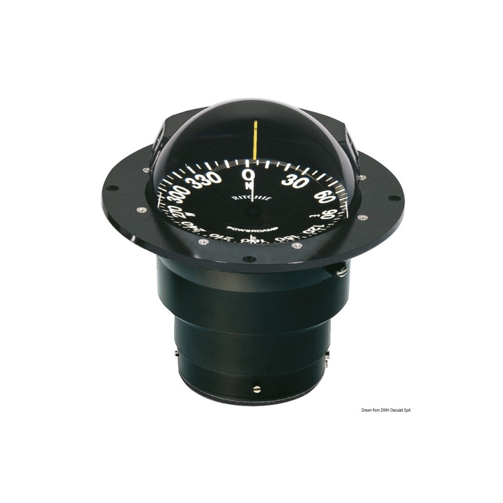 Compas encastr. RITCHIE Globemaster 5" noir/noir