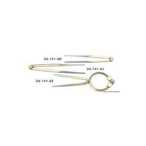 Compas diviseur en laiton poli miroir court 145 mm