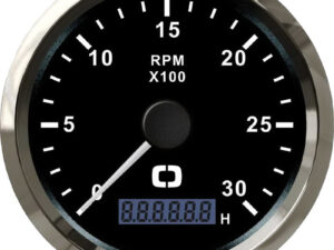 Compte-tours 0-8000 tpm blanc/polie