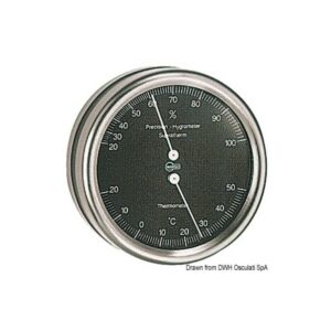 Thermo/Hygromètre Barigo Orion cadran noir