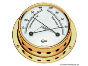 Hygro-thermomètre poli Barigo Tempo S