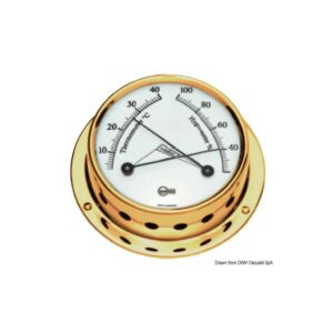 Hygro-thermomètre poli Barigo Tempo S