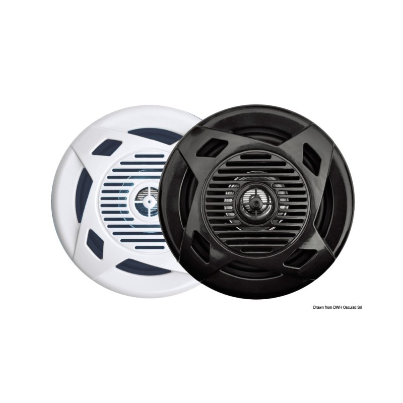 Enceintes double cône 5,25" 2x40 W blanc