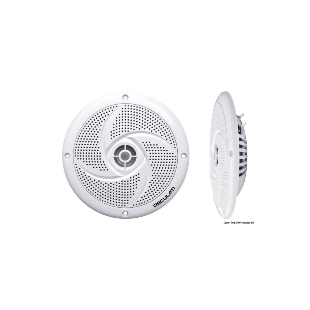 Enceintes double cône ultra slim 4" - blanc