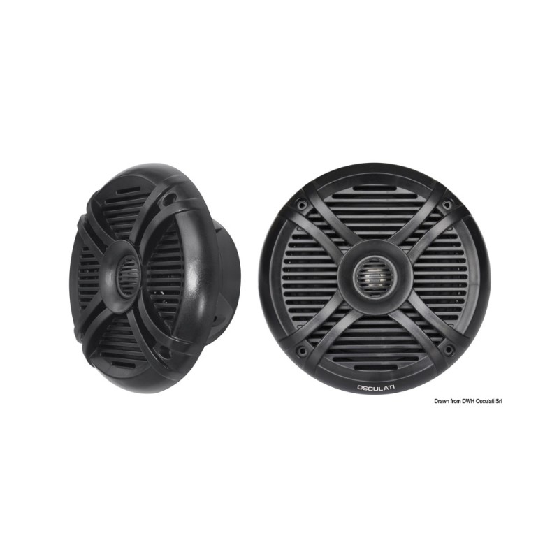 Hautparleurs 2 voies LED-RGB programm. 5,25 noir