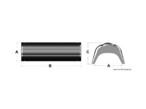 Pare-battage coque/poupe 560 mm bleu