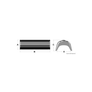 Pare-battage coque/poupe 560 mm bleu