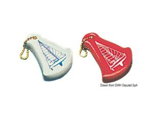 Porte-clés mousse souple Voilier Rouge