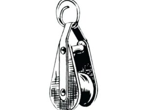 Porte-clés tufnol + inox Poulie