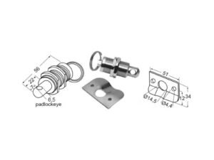 Fermeture p. coqueron inox De Lux