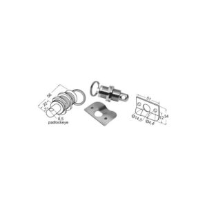 Fermeture p. coqueron inox De Lux