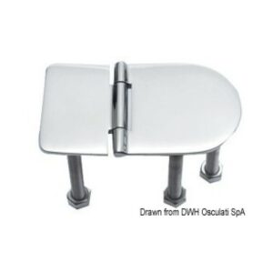 Charnière D 95° AISI316 126x40 mm Inox AISI 316