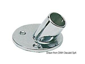Base et raccord p. balcon inclinée 60° 22 mm