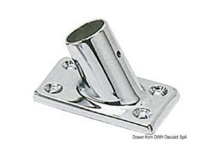 Base et raccord p. balcon rectangulaire 60° 22 mm