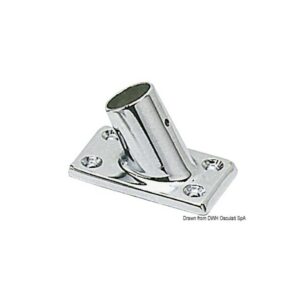 Base et raccord p. balcon rectangulaire 60° 22 mm