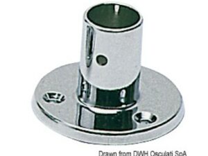 Base et raccord p. balcon droite 22 mm