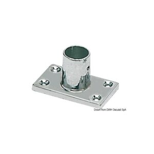 Base et raccord p. balcon rectangulaire 90° 22 mm
