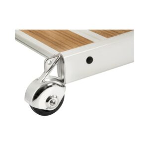 Passerelle pliable verni blanc 210 cm