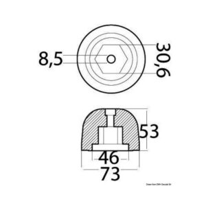 Anode de rechange zinc réf. orig. 501180