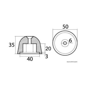 Anode de rechange zinc réf. orig. 02481