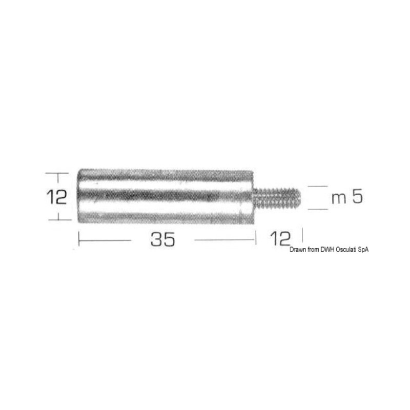 Anode zinc p. échangeur de chaleur M5 Bukh – Image 3