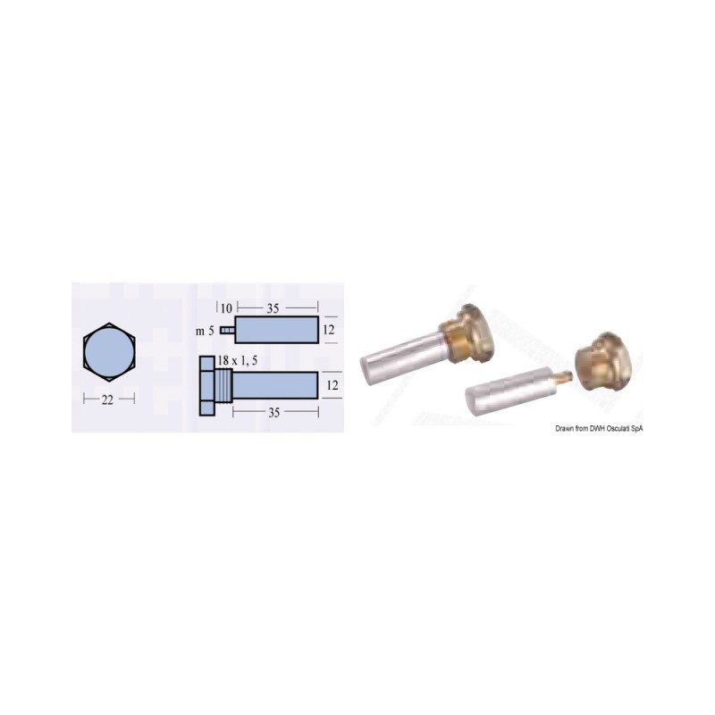 Anode zinc échangeur chaleur 1/4" gas Isoterm – Image 2