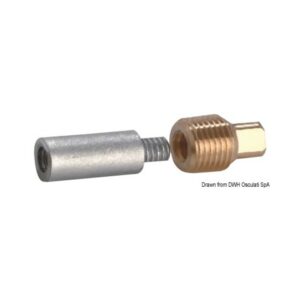 Anode zinc+laiton exch. chaleur 1/2’’ BSPT 57x16