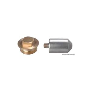 Anode avec bouchon zinc + laiton 3/8"