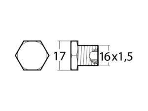 Bouchon zinc 3/8" Ø 11x40