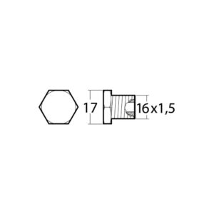 Bouchon zinc 3/8" Ø 11x40